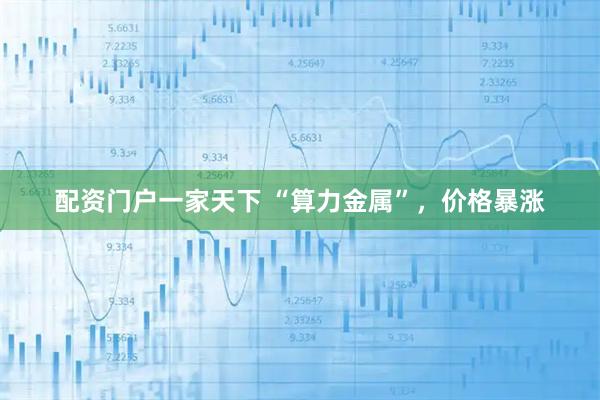 配资门户一家天下 “算力金属”，价格暴涨