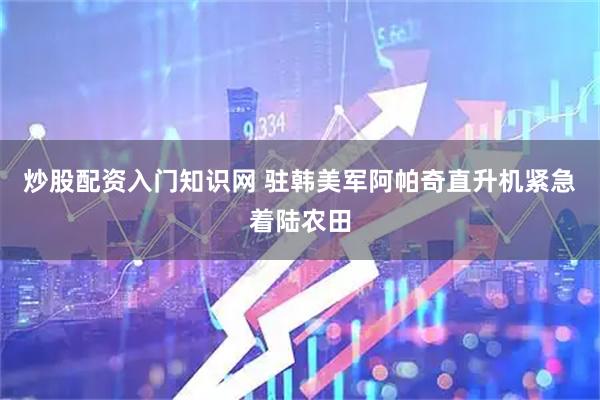 炒股配资入门知识网 驻韩美军阿帕奇直升机紧急着陆农田